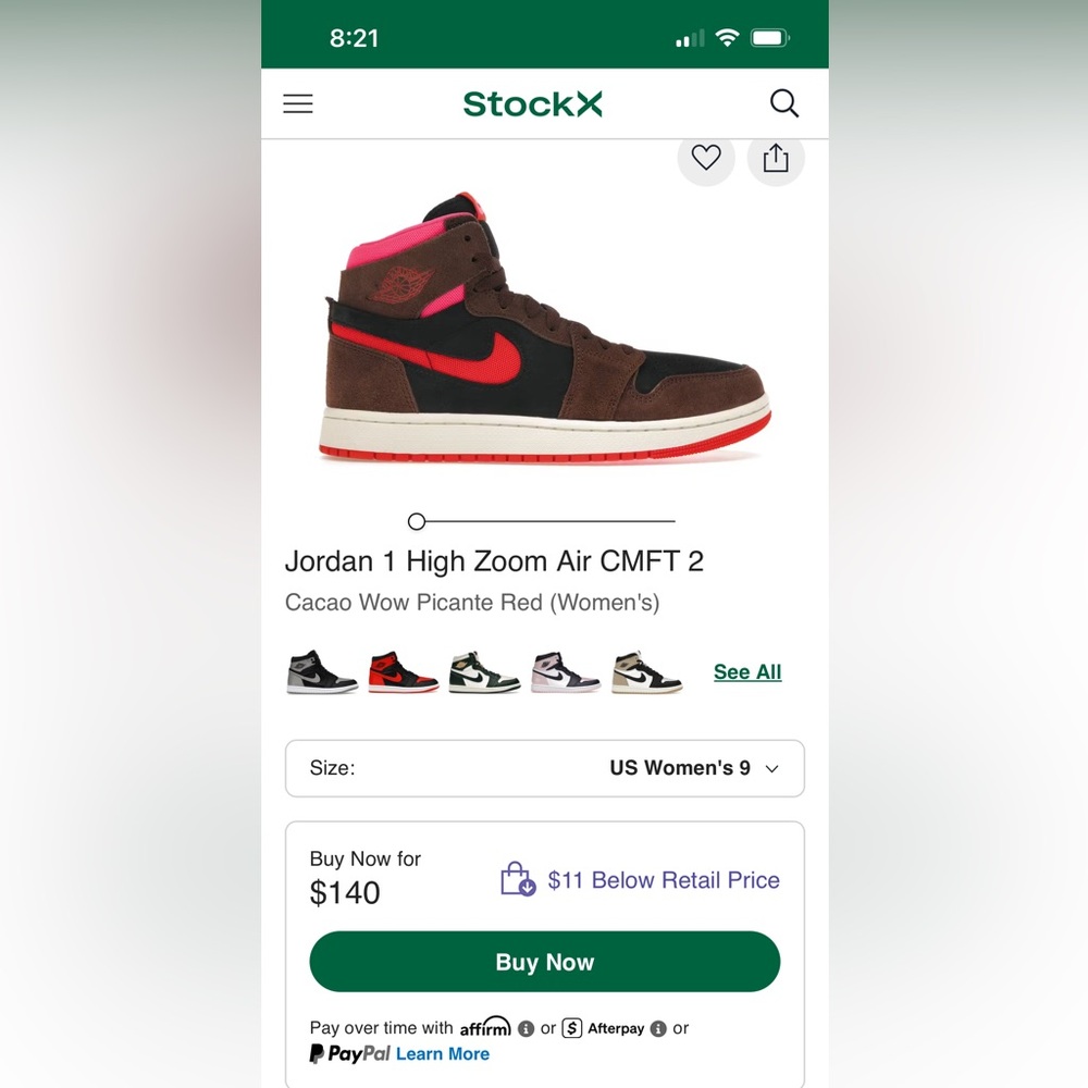 Jordan 1 High Zoom Air CMFT 2 - Cacao Wow and Picante Red